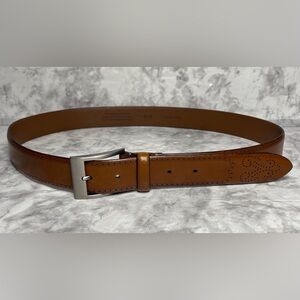 Joseph Abboud Dress Belt 13033 262 Brown Mens Sz 36/90 Genuine Leather 1 3/8"